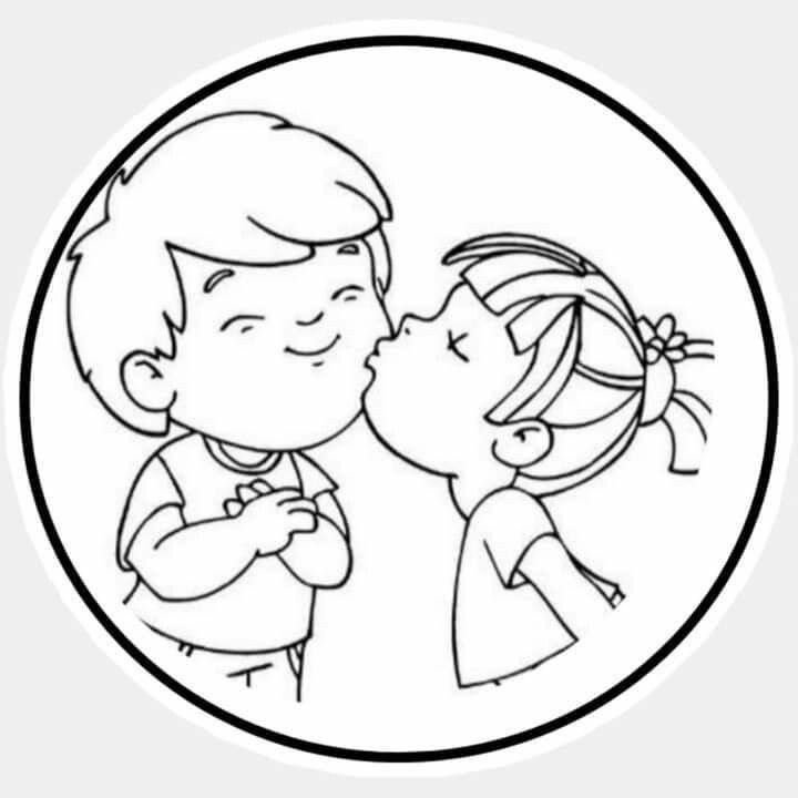 Трафарет мальчика и девочки