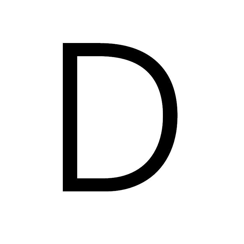 Буква d черная
