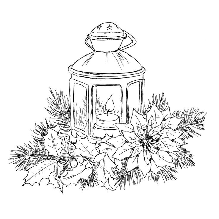 Рождественские рисунки карандашом