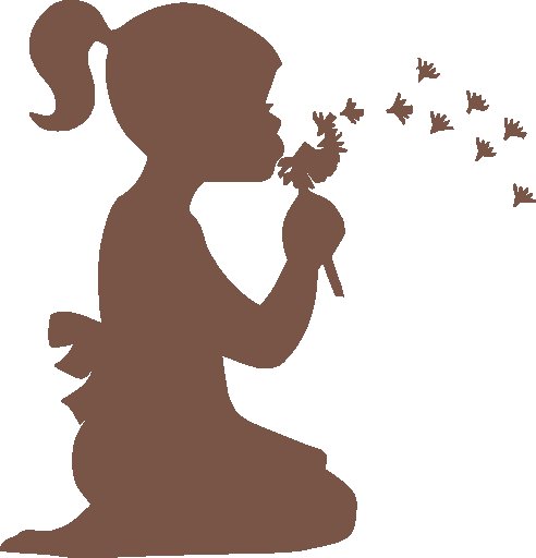 Девочка дует