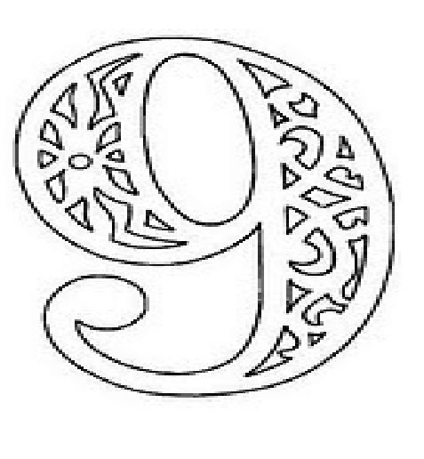 Вытынанки на окна цифры