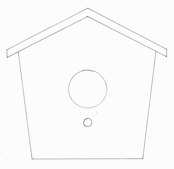 Трафарет скворечника из картона