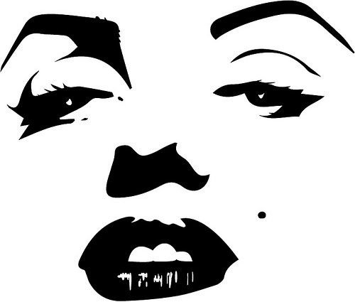 Мэрилин Монро трафарет