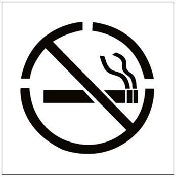 Трафарет курение запрещено