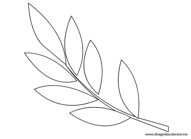 Трафарет листьев цветов