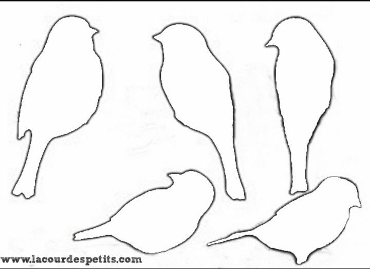 Трафарет птички для вырезания