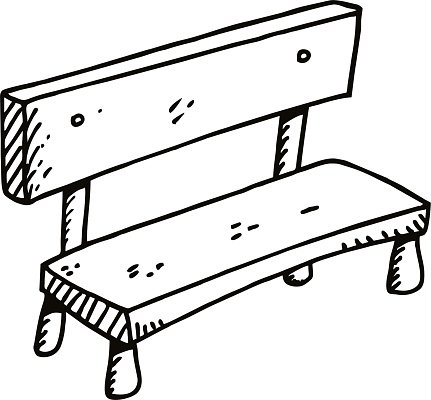 Скамейка раскраска