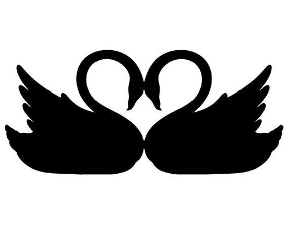 Лебедь трафарет для вырезания