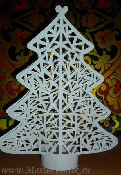 Ажурная елка из бумаги 3 класс