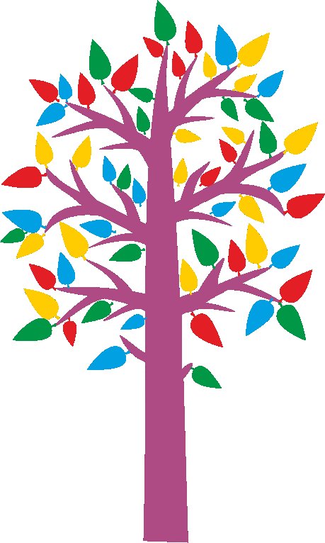 Деревья из фиолетового леса