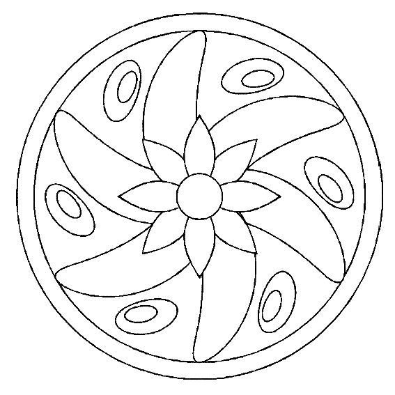 Растительный узор в круге