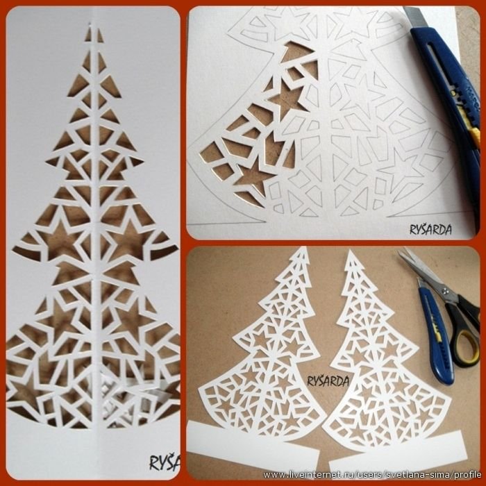 Объемная ажурная елка