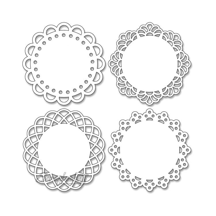 Кружевные салфетки для скрапбукинга