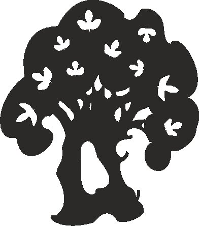 Трафарет дерева для вырезания