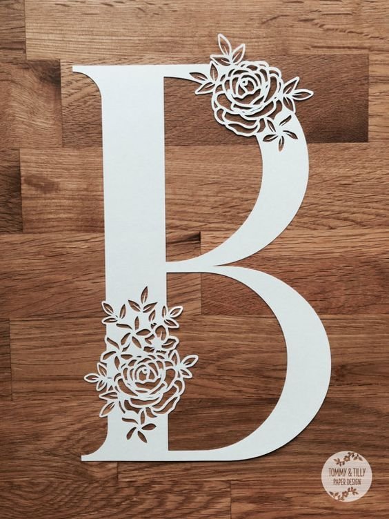 Резные буквы из бумаги