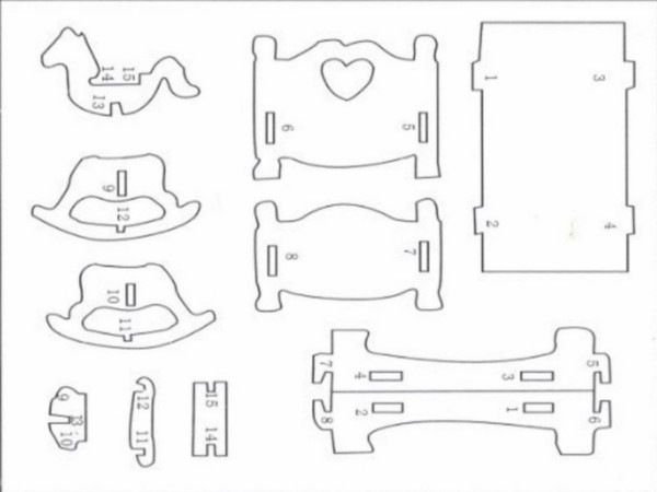 Кукольная мебель из фанеры чертежи DXF