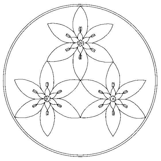 Рисование узора в круге