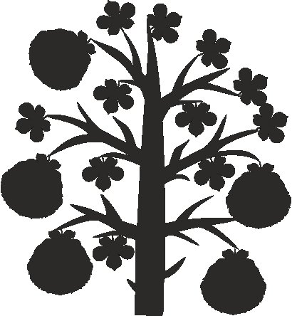 Трафарет дерева для аппликации