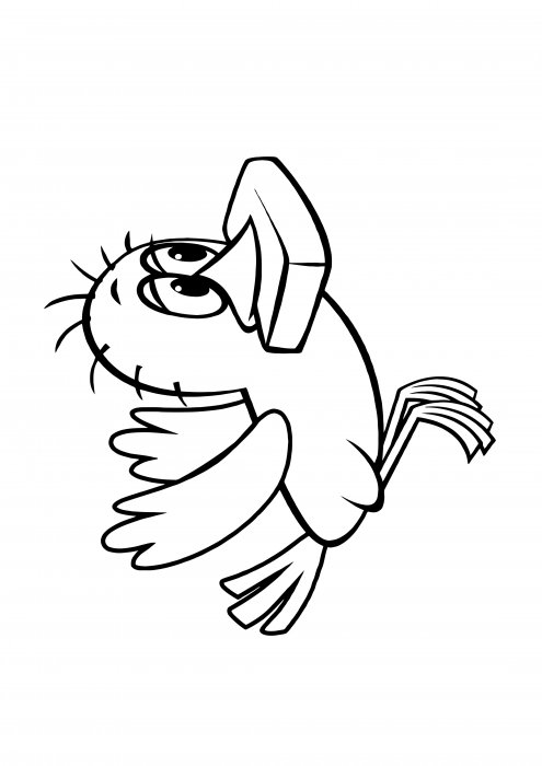 Раскраска Простоквашино Галчонок