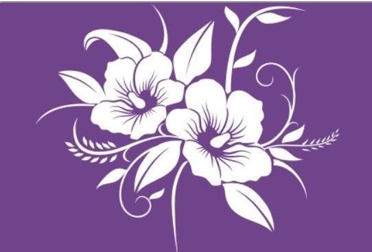 Трафареты цветов на стену