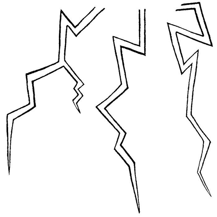 Молния трафарет