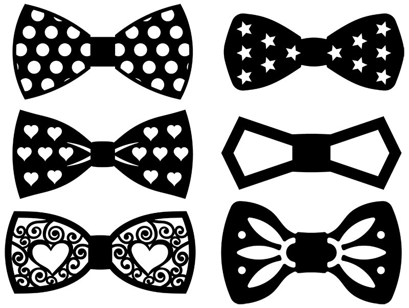 Бабочка мужская трафарет