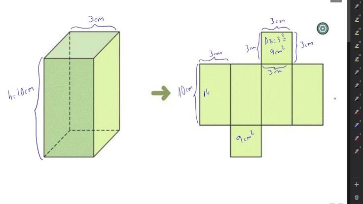 Четырехугольная призмчертеж