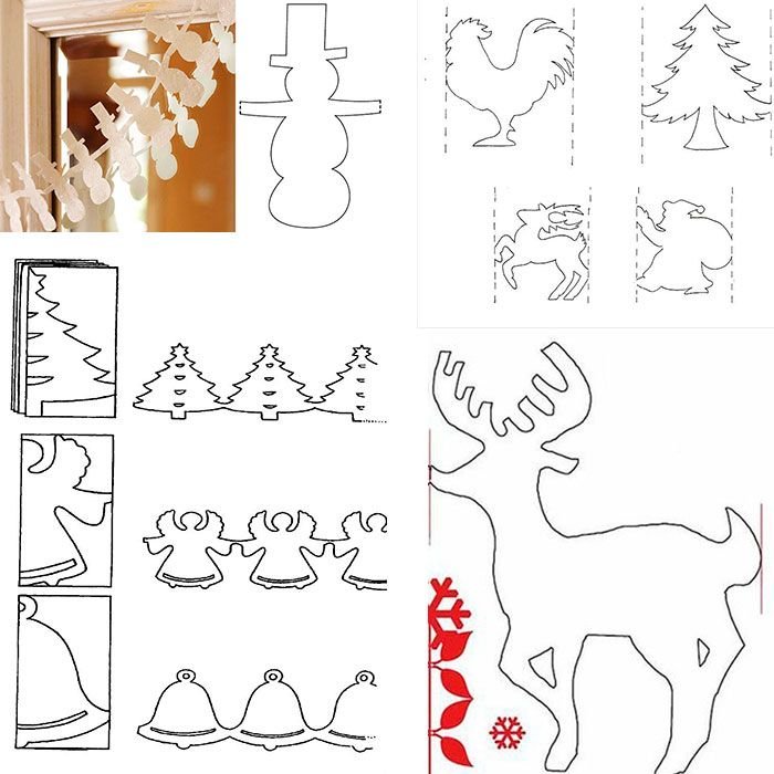 Вырезные гирлянды на новый год