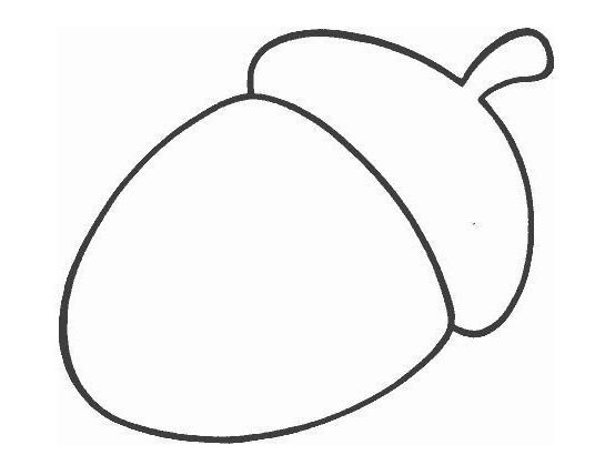 Жёлудь картинка для детей раскраска