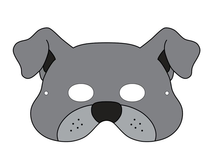 Маска собаки из картона