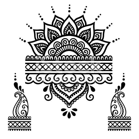 Тату индийские узоры