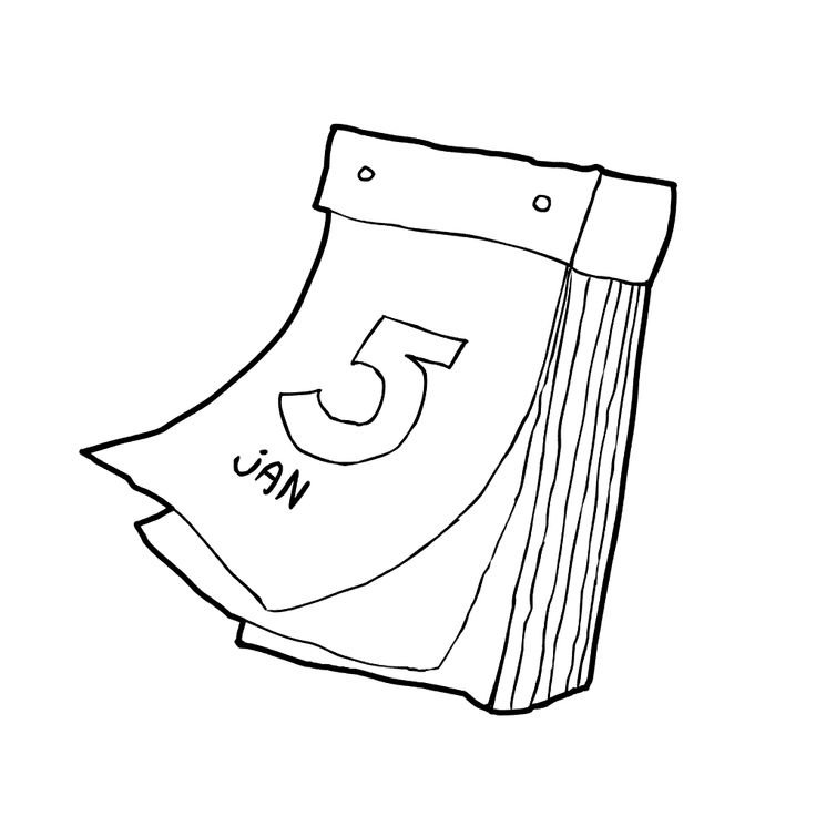 Календарь раскраска для детей