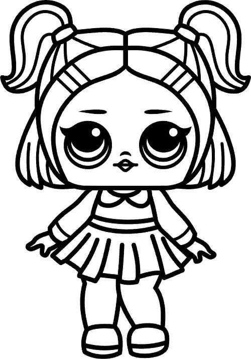 Кукла ЛОЛ раскраска