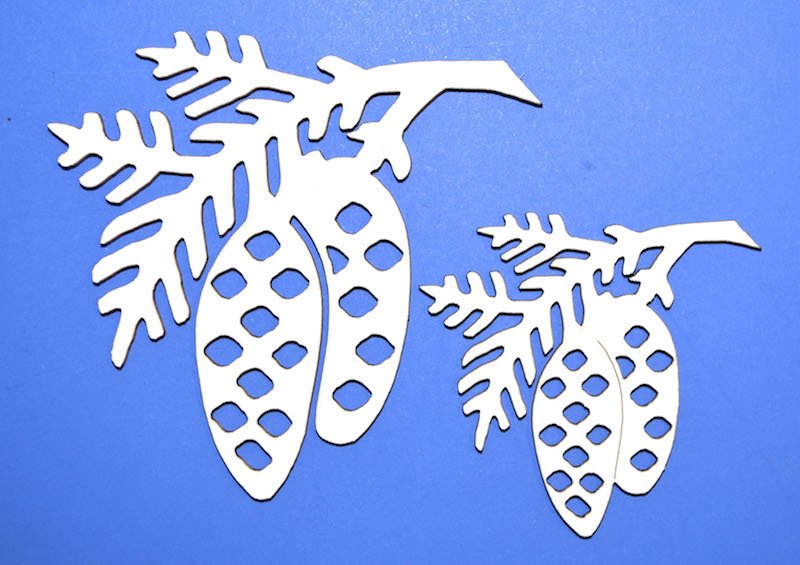 Вытынанки елочные шишки новогодние