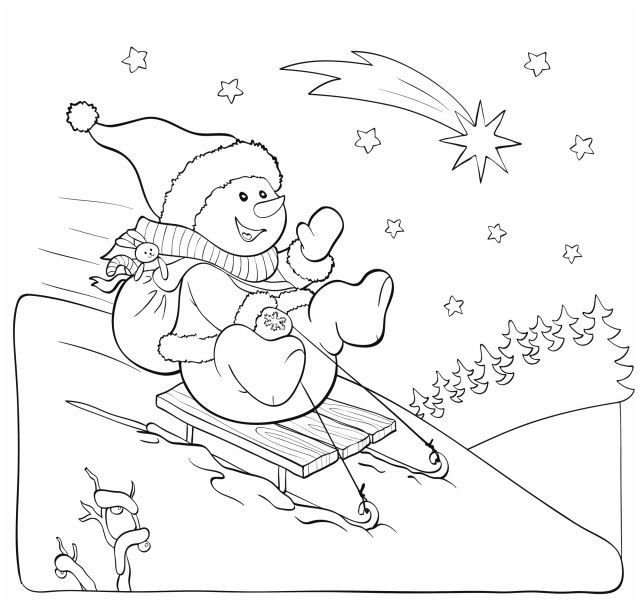 Раскраска дети катаются на санках