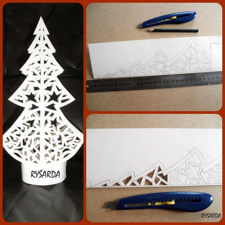 Ажурная Белочка из бумаги