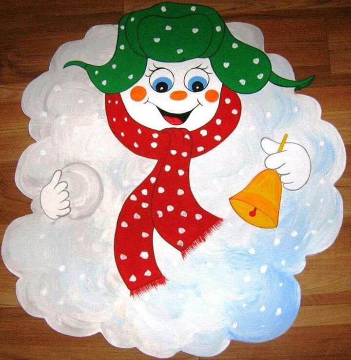 Снеговик из потолочной плитки