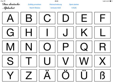 Карточки букв на немецком языке