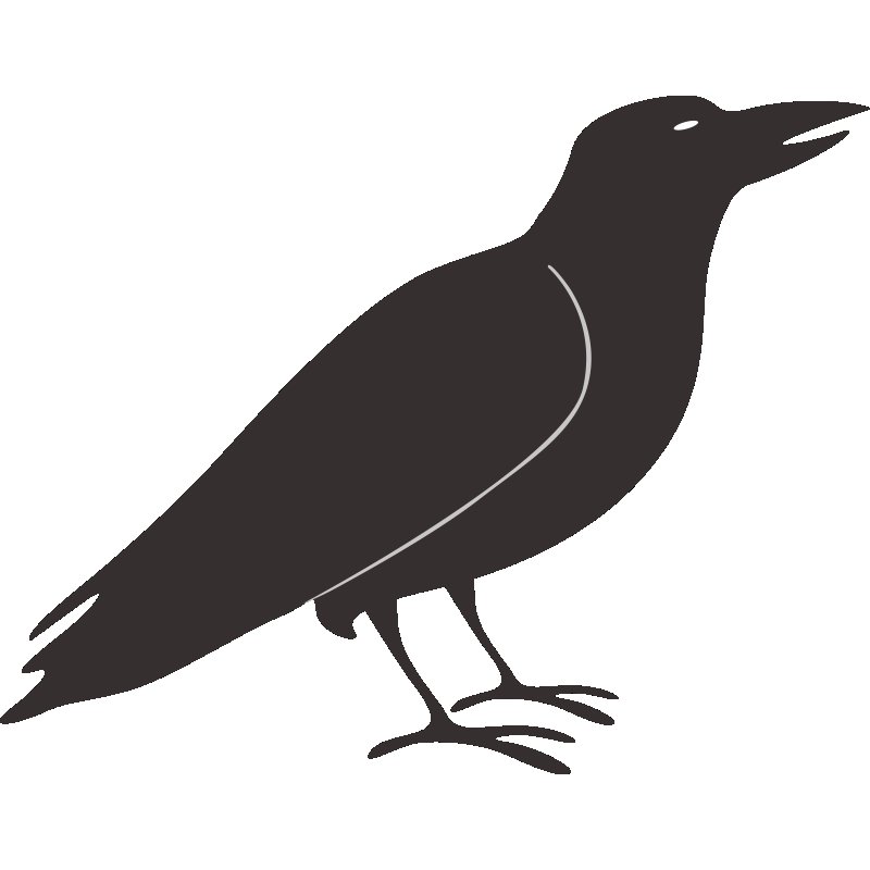 Ворона контур