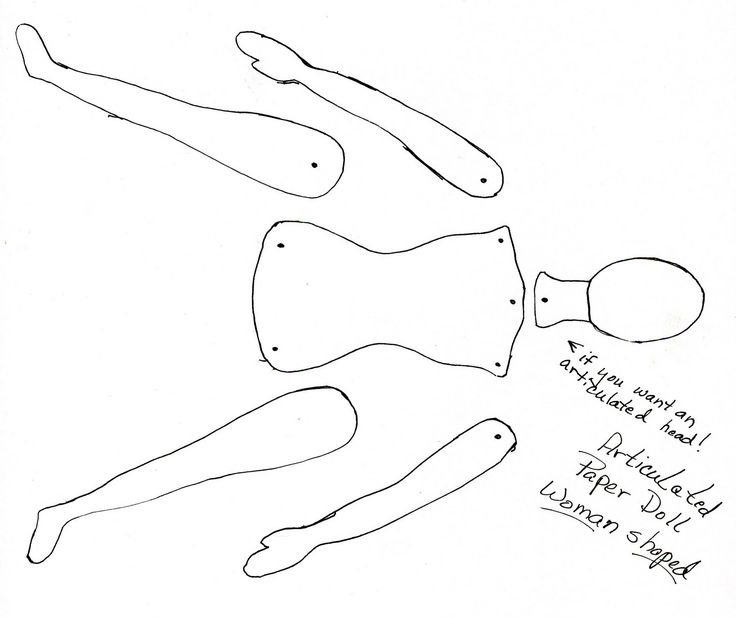 Выкройка текстильной куклы