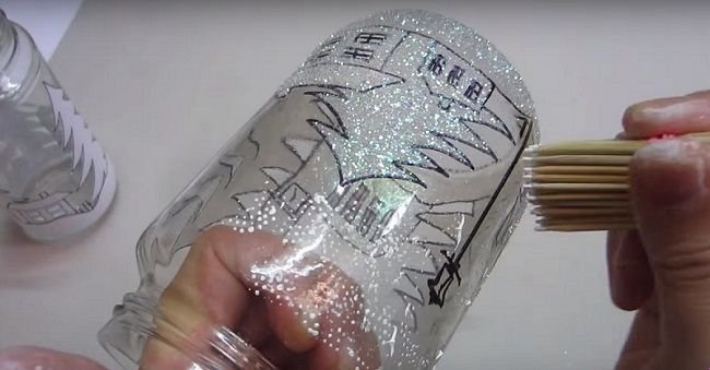 Трафарет для подсвечника из банки