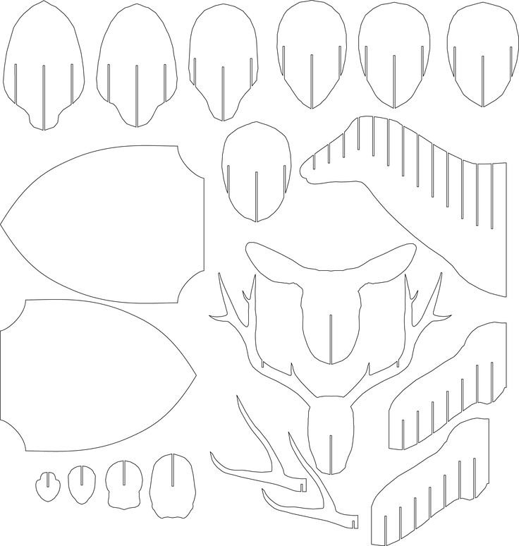 Голова оленя на стену из картона