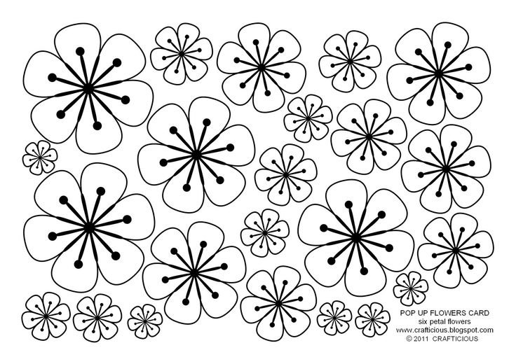 Трафареты для объемных цветов