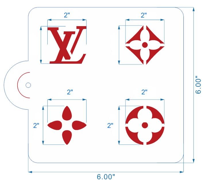 Lv трафарет