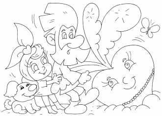 Раскраска по сказке Репка для детей