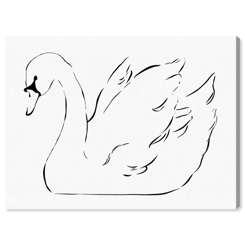 Лебедь рисунок