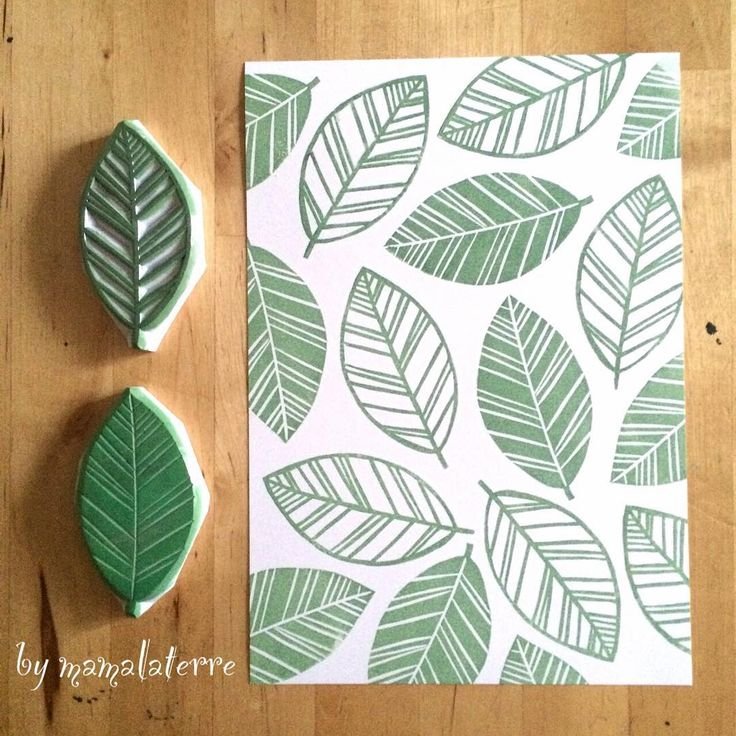 Штампы из линолеума для печати на ткани