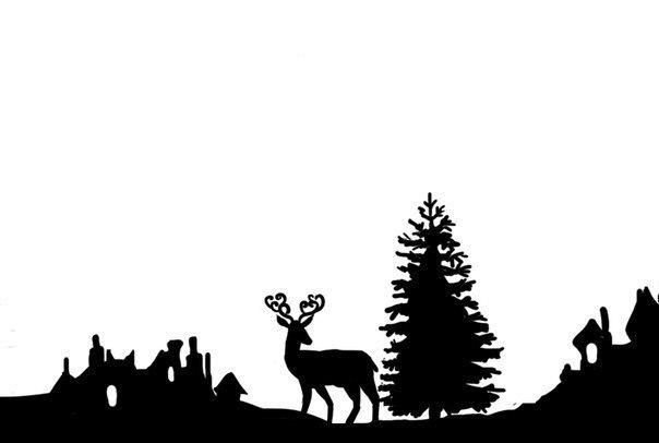 Новый год силуэт