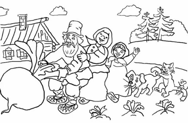 Раскраска. Репка