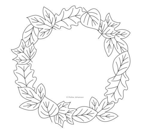 Венок раскраска